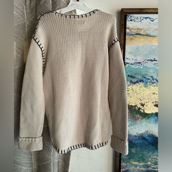 One By OneTeaspoon Sweater Womens Sz XXS Cream Oversized Bear Creek Knit NWT - Picture 7 of 16